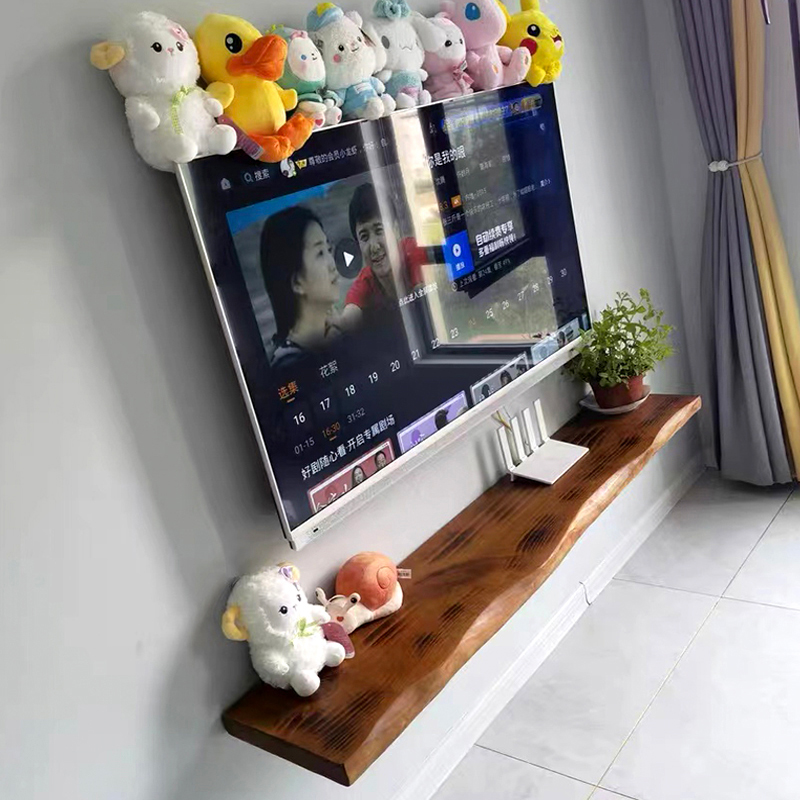 多用途隔板定制实木大板桌面折叠桌吧台面电视柜阳台桌窗台板原木