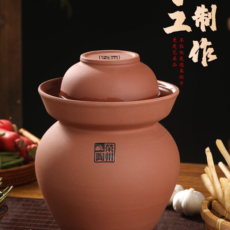 四川泡菜坛老式土陶泡菜坛子家用无釉泡酸菜坛四川泡菜罐绢花其他