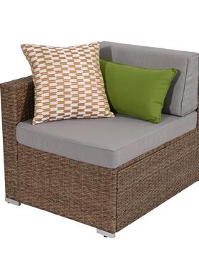 户外沙发藤编庭花园光酒店售楼处阳房泳池室外藤椅茶几ZRF-S6家院