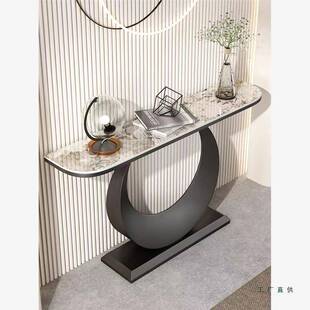 意式网台红玄桌关端景岩板入户柜GGO简约现代轻奢厅靠墙供桌走廊