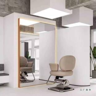 镜美发店镜台发廊专用单双发面网985红理落发店挂墙全身剪镜子地