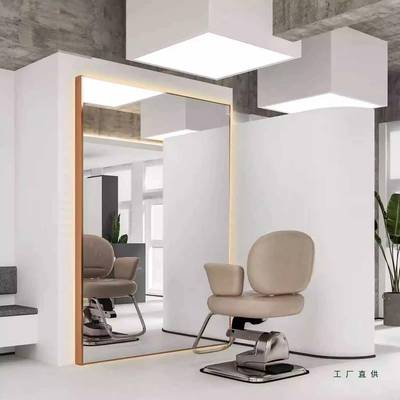 镜美发店镜台发廊专用单双发面网985红理落发店挂墙全身剪镜子地