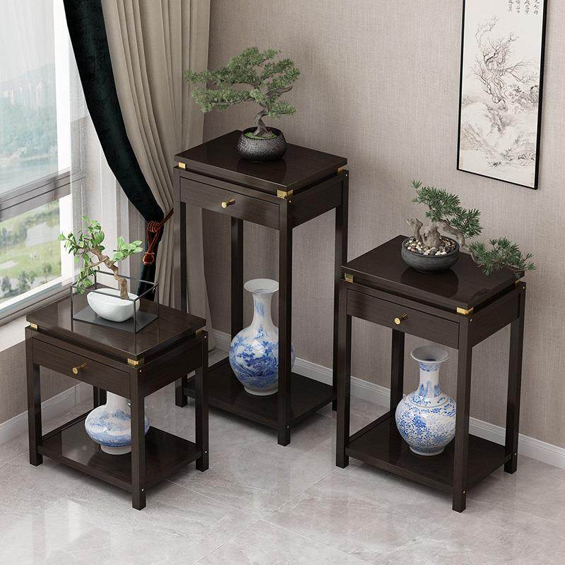 沙边几角JZ-JCK08小桌子小茶几实木轻奢客厅花台置物架发床头柜边