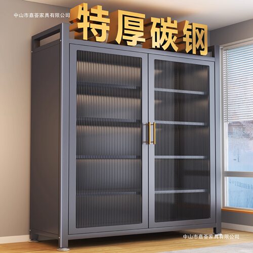 厨房餐边柜家用落地防尘橱柜收纳柜多层置物架微波炉多功能储物柜