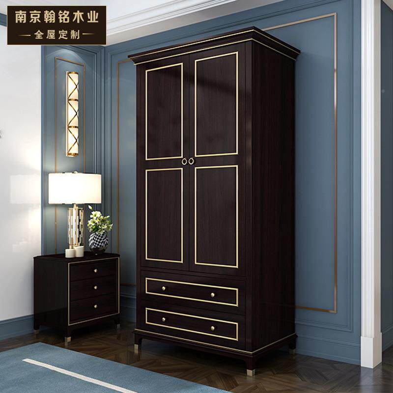 南京工厂Y-521定制美式轻奢门实木衣柜樱桃现代2木门3门4卧室整体