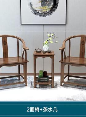 实木椅VPS靠背椅人椅风中式茶椅围子椅官帽椅单太师椅古椅圈椅三