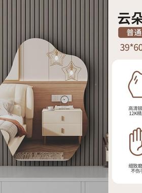 光智能云朵led梳妆台子卧室壁挂挂墙QMU式化妆镜带灯镜发形梳异妆