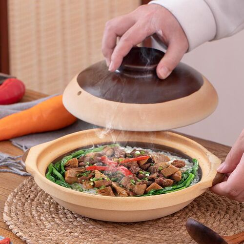 宽口无釉陶土砂锅干锅菜专用煲仔饭小沙煲耐高温传统明火不裂沙锅