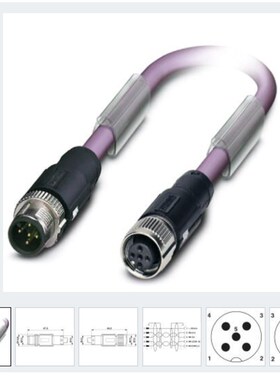 SAC-5P-M12MS/ 0,3-920/M12FS - 总线电缆 1507528