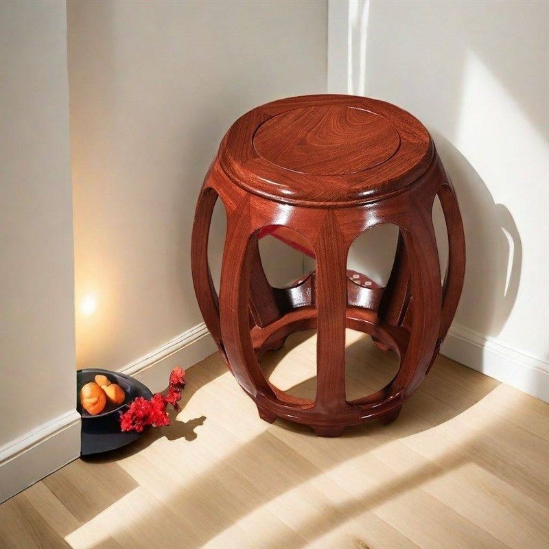 古筝专用凳实木榆木鼓凳仿古中式家用餐桌凳子客厅红木圆凳茶几矮,住宅家具,红木椅凳,淘宝优惠券,粉丝福利购,淘宝优惠卷