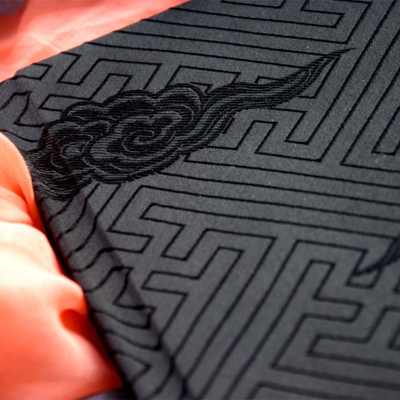 【玄青】古风中式刺绣纯黑色祥云复古暗纹手账本会议记录送男友