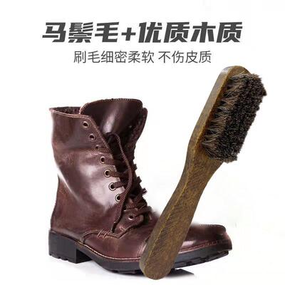 马毛油刷皮鞋马鬓毛鞋刷刷刷家用擦鞋神器擦鞋鞋工具伤软毛刷木柄