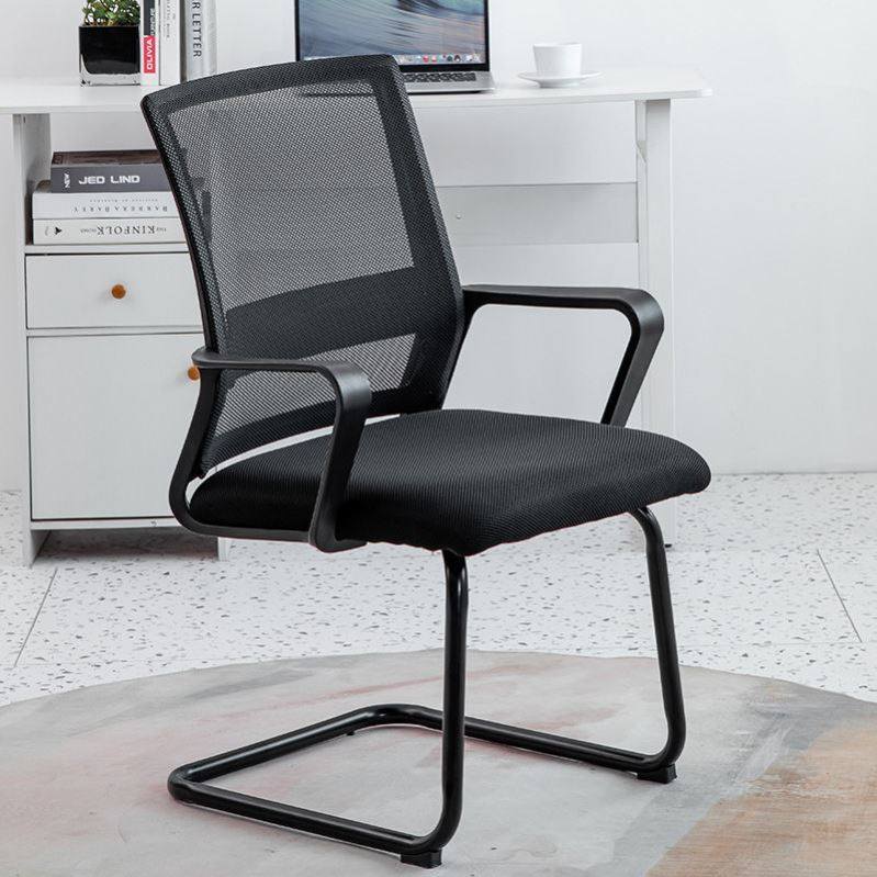 弓形办公椅子舒适简约座椅学生宿舍椅子书房写字椅透气网布靠背椅