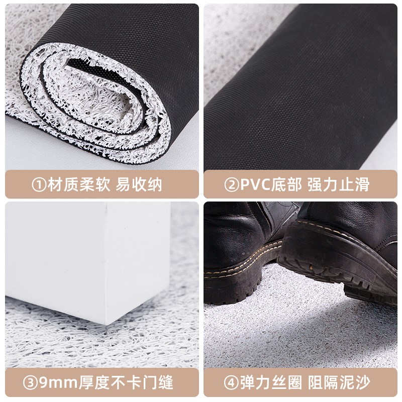 入户门地垫大门口防滑垫pvc丝圈地垫玄关进门垫耐脏耐磨垫可裁剪