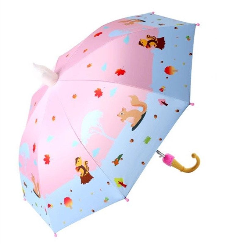 新款卡通创意小孩雨伞卡通儿童雨伞儿童黑胶雨伞可爱卡通儿童雨伞