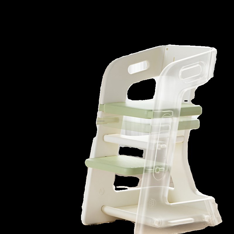 哈比树儿童餐椅家用吃饭餐桌椅宝宝学习椅灰绿婴幼儿成长学座椅子