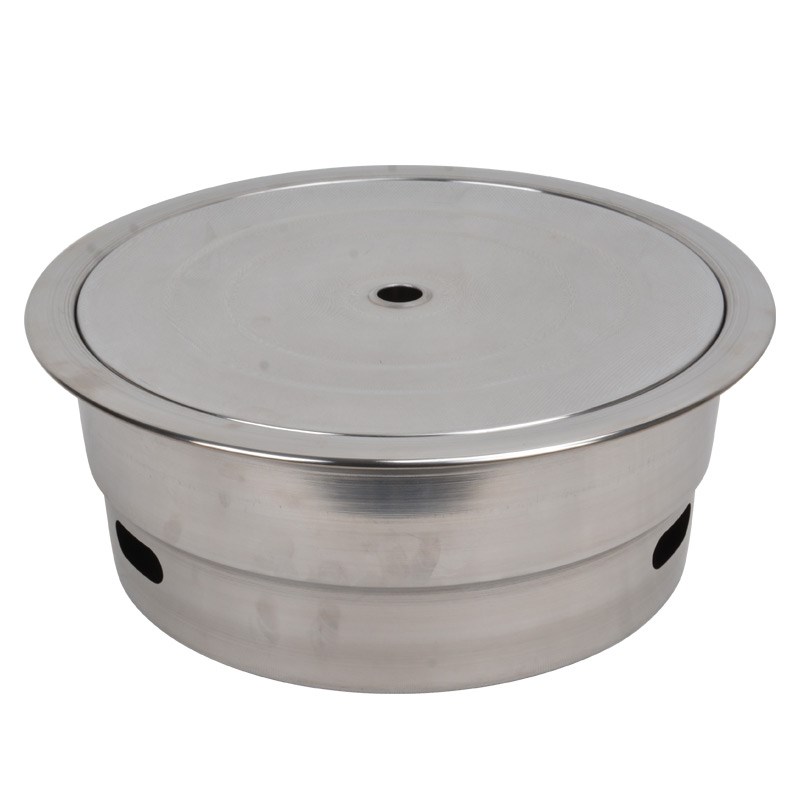 韩式商用碳烤炉上排烟炭火烧烤炉圆形嵌入式33cm烤盘网大号烤肉炉