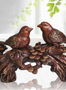 小鸟摆件创意电视柜酒柜装饰品现代简约家庭摆设家居客厅工艺摆件