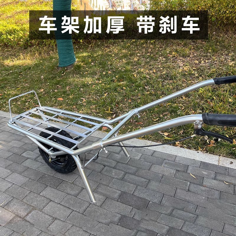 带刹车鸡公车农用独轮手推车单轮工地建筑小推车拉货搬运加厚加粗