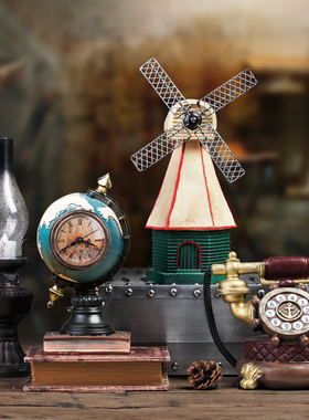 复古小摆件餐厅酒吧店铺软装饰品工艺品缝纫机咖啡馆创意酒柜摆设