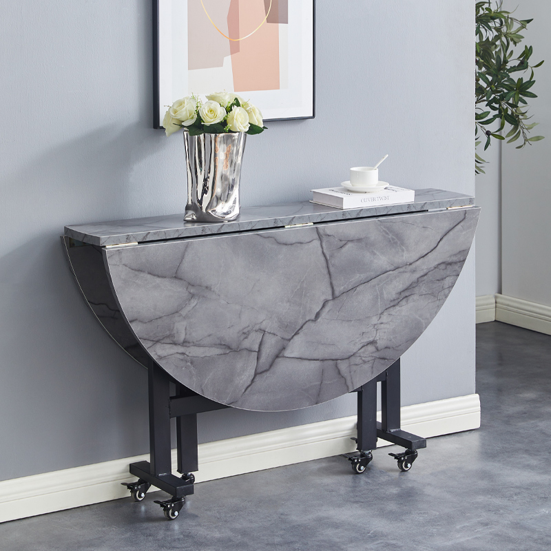 简易折叠桌餐桌家用圆餐桌小户型转盘大圆桌圆形折叠饭桌10人桌子