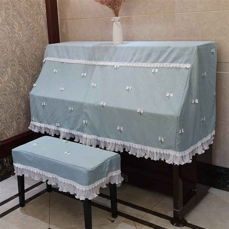 启颜田园清新钢琴半罩布艺钢琴罩钢琴防尘罩钢琴套钢琴保护罩