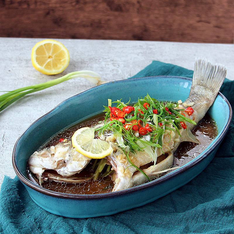 创意陶瓷餐具长条手工盘鱼盘沙拉碗家用水果盘大盘西餐盘焗饭盘