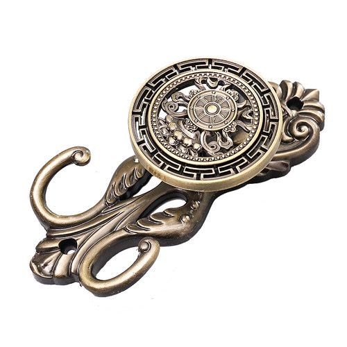 水伶纺 欧式窗帘挂钩墙钩锌合金窗帘挂球绑带固定壁勾简约百搭