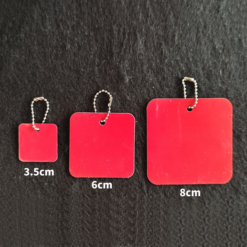 0.38pvc塑料纯红色标价牌商品可擦价格标签吊牌方圆形中/大号