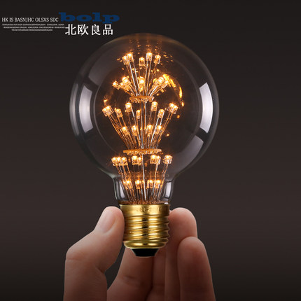 爱迪生灯泡满天星led复古装饰灯丝灯泡 e27螺口复古3瓦光源ST64