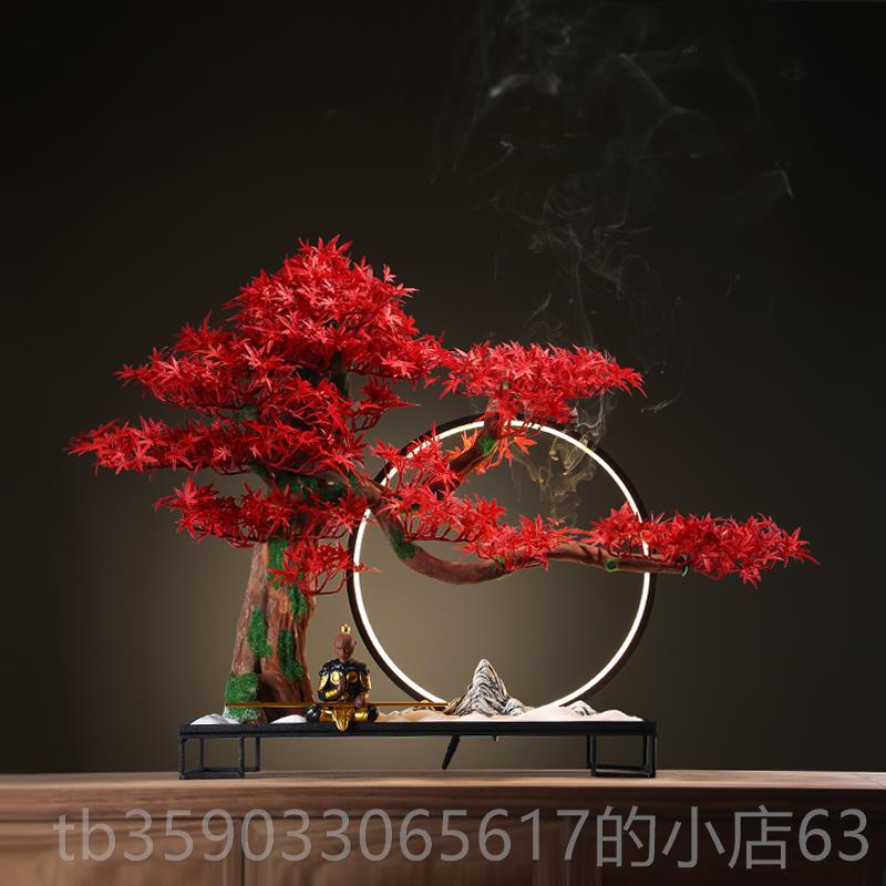 正品龙器 创仿真迎松摆件办公意室玄关会酒店枯山客水软装招财所