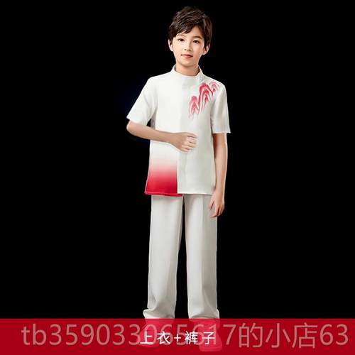 正品男女儿童学表演服装、中小生式诵服装、新中夏朗季女生新中式