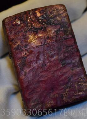 正品oro佐罗新品黄铜紫铜盔甲刀痕做旧男个性士r打火z机煤油刀刻