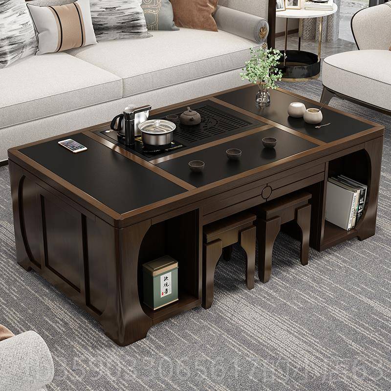 正品升茶降功夫桌家用客厅智能全自办动公泡茶室台茶几带烧水壶一