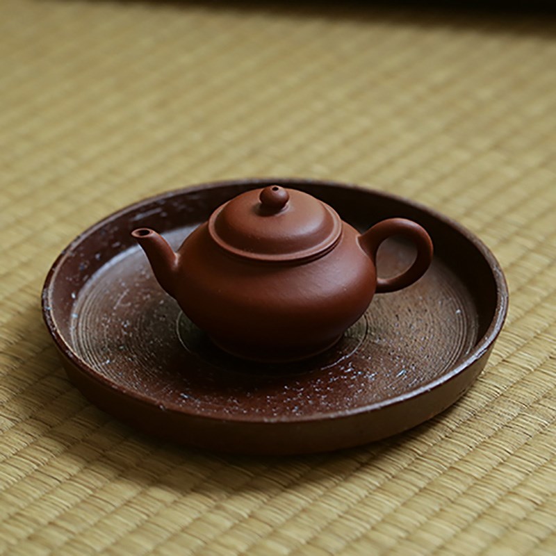 复古粗陶茶盘壶承干泡盘壶托盘中式纯手工茶台