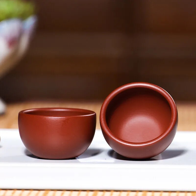 30毫升新款宜兴紫砂茶杯大红袍品茗杯茶盅功夫茶喝茶杯子小口杯
