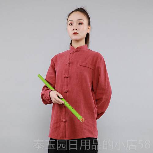 高档陈家沟太服衬衣棉麻极上麻衣男春秋长袖中国风修身时尚女亚衬
