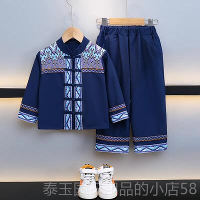 高档男童少数民族服装三月三56个演女出西壮族哈尼族舞蹈服饰广苗