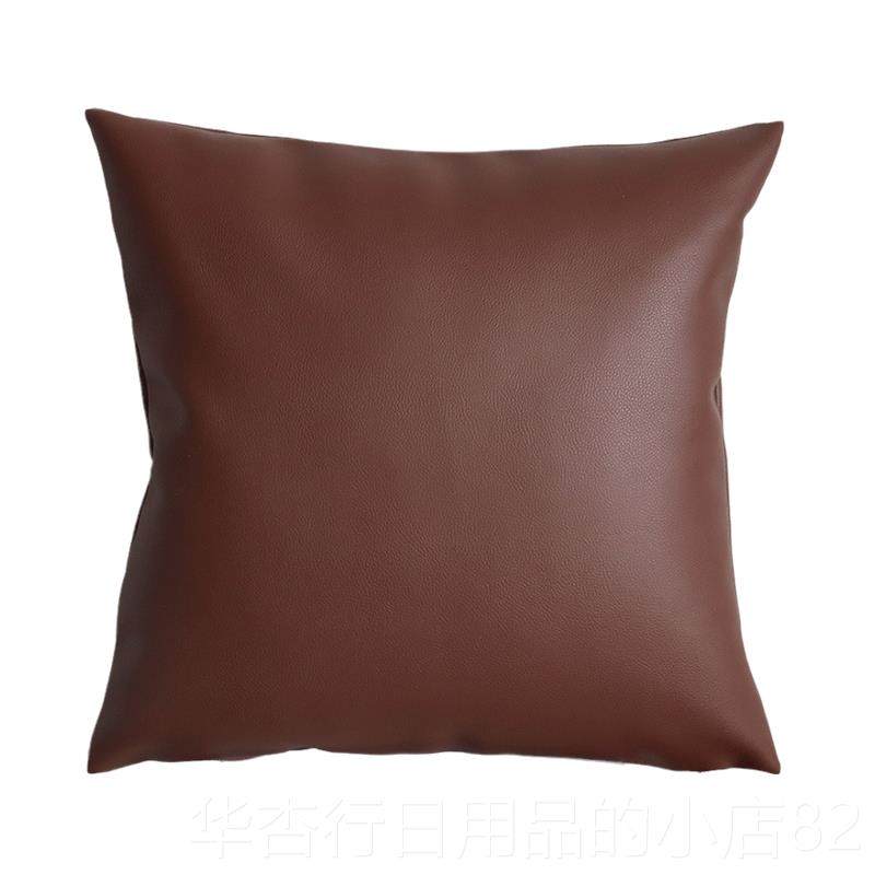 正品轻奢靠软牛皮抱仿枕腰枕客沙发科技布垫 样板间荔枝纹真皮靠