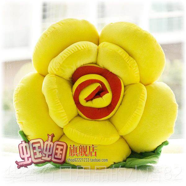 正品版大号抱立体厅玫瑰花正枕客沙发床上大号靠枕家饰家居车饰靠