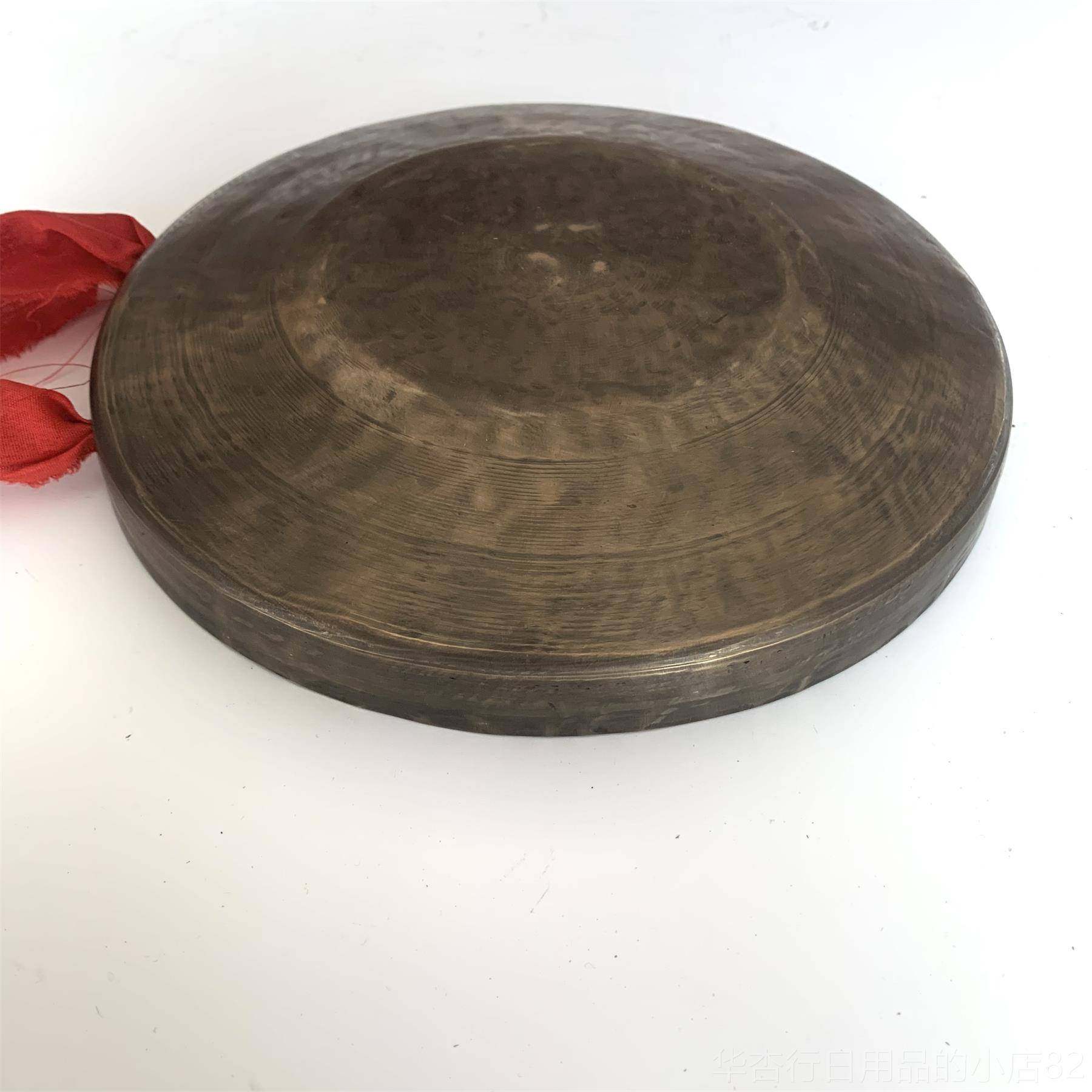 正品1cm锣中高低音青铜手锣优质响铜熟铜乐器民间配2乐老铜小锣