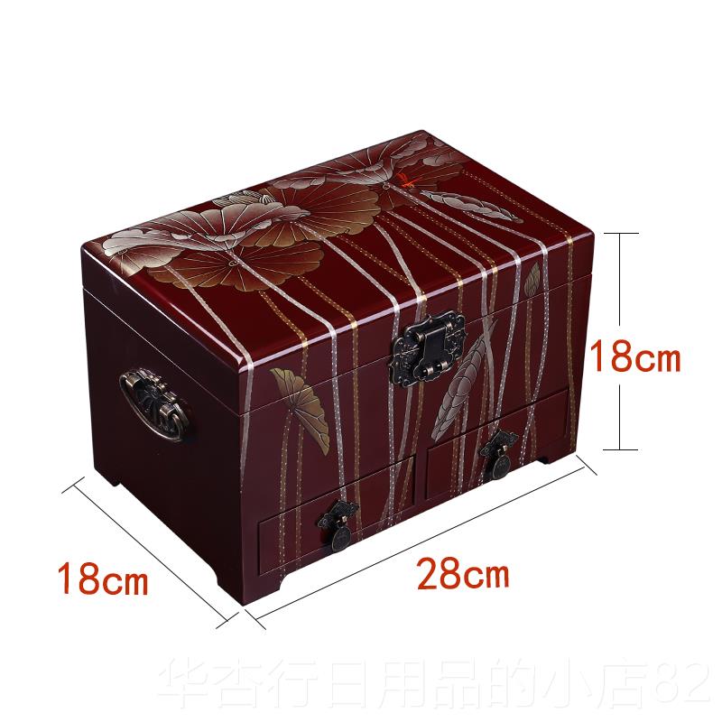 正品古风妆奁复中式婚嫁首饰柜结古婚物陪嫁盒承欢记奶礼饰奶同款