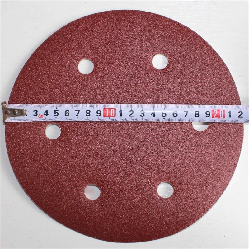 9寸孔砂纸片2cm自粘植绒绒圆盘砂皮打磨墙面腻子P0 P1目