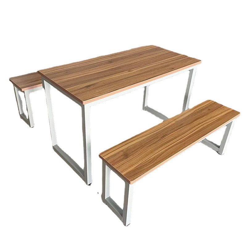 快餐早餐咖啡店饭店餐馆员工餐厅餐桌椅复合多层板长方条形桌