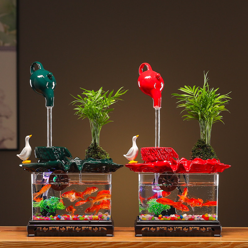 云雾堂悬壶流水生财循环水摆件鱼缸客厅玄关乔迁新居开业礼品招财