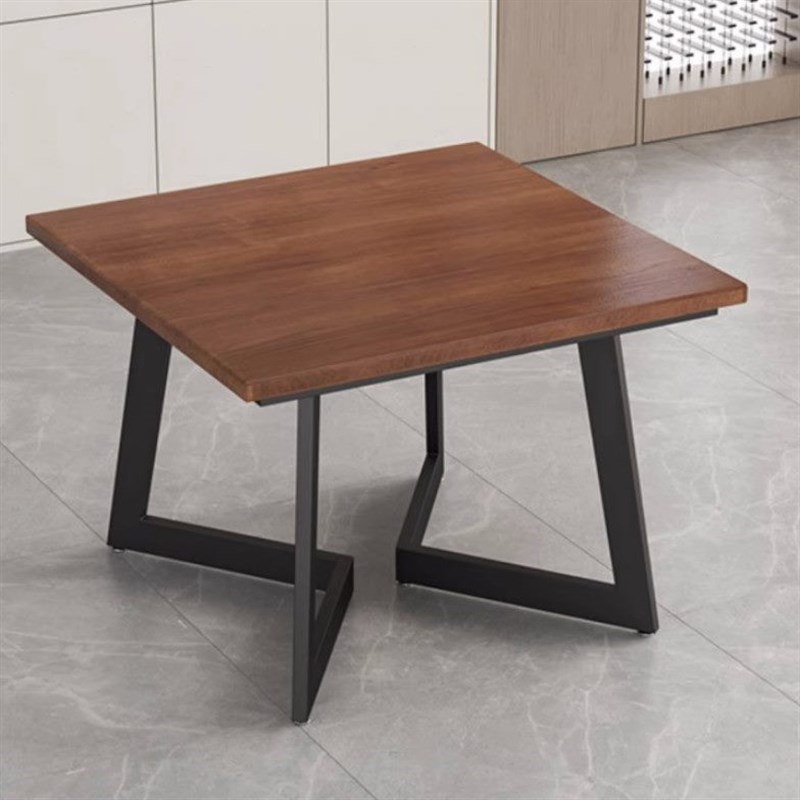 定制岩板瓷砖餐桌腿铁艺茶几底座支架实木板桌脚大理石正方形桌架