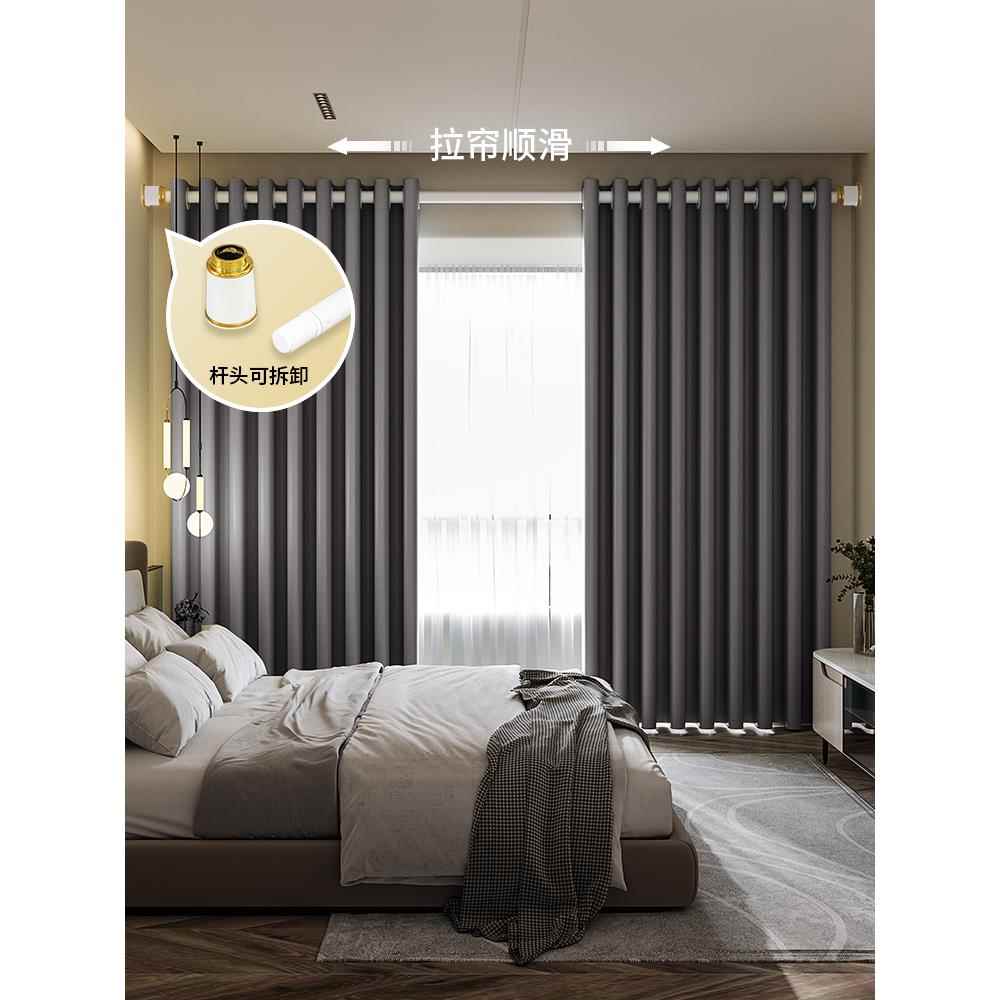 免打孔伸缩杆晾衣杆阳台晾衣架不锈钢窗帘挂杆撑杆收缩杆浴帘杆子