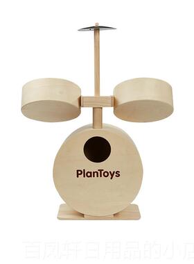高档泰国Pl乐anoys架童子鼓儿打击乐器进口音早教木制T敲鼓玩具男