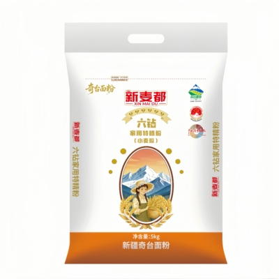 新疆面粉新麦都六钻家用特精粉10斤奇台面粉家用小麦粉面包粉馒头