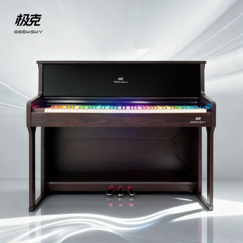 极克家用立式AI智能电钢琴彩虹键